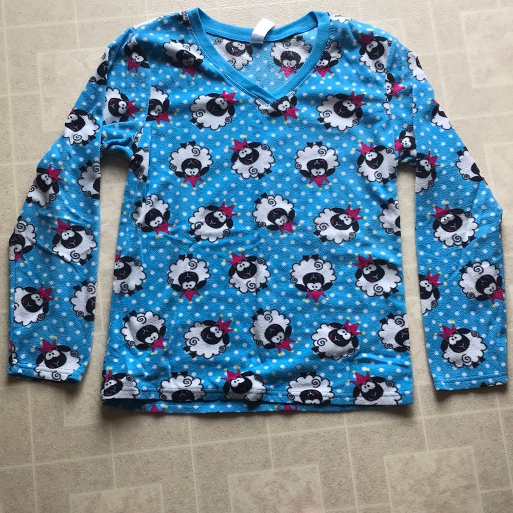 2 piece sheep footie pajamas